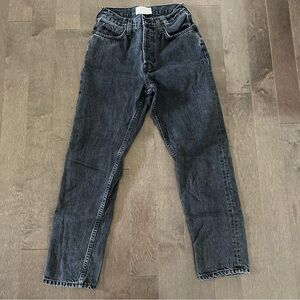 Everlane‎ The 90's Cheeky Jean Black Classic Button Fly 25 Ankle